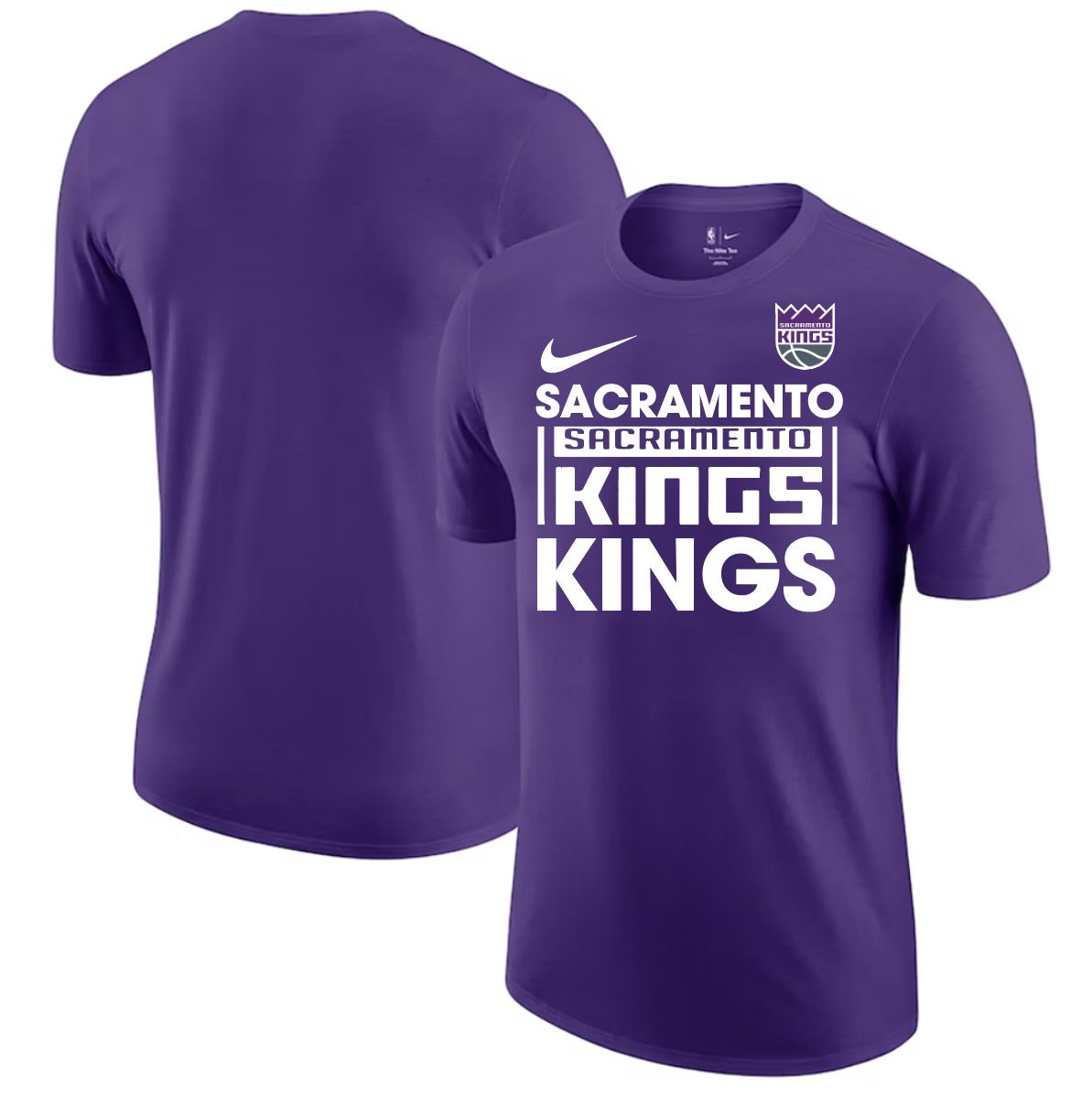 Men 2025 NBA Sacramento Kings Purple Nike T shirts style 1